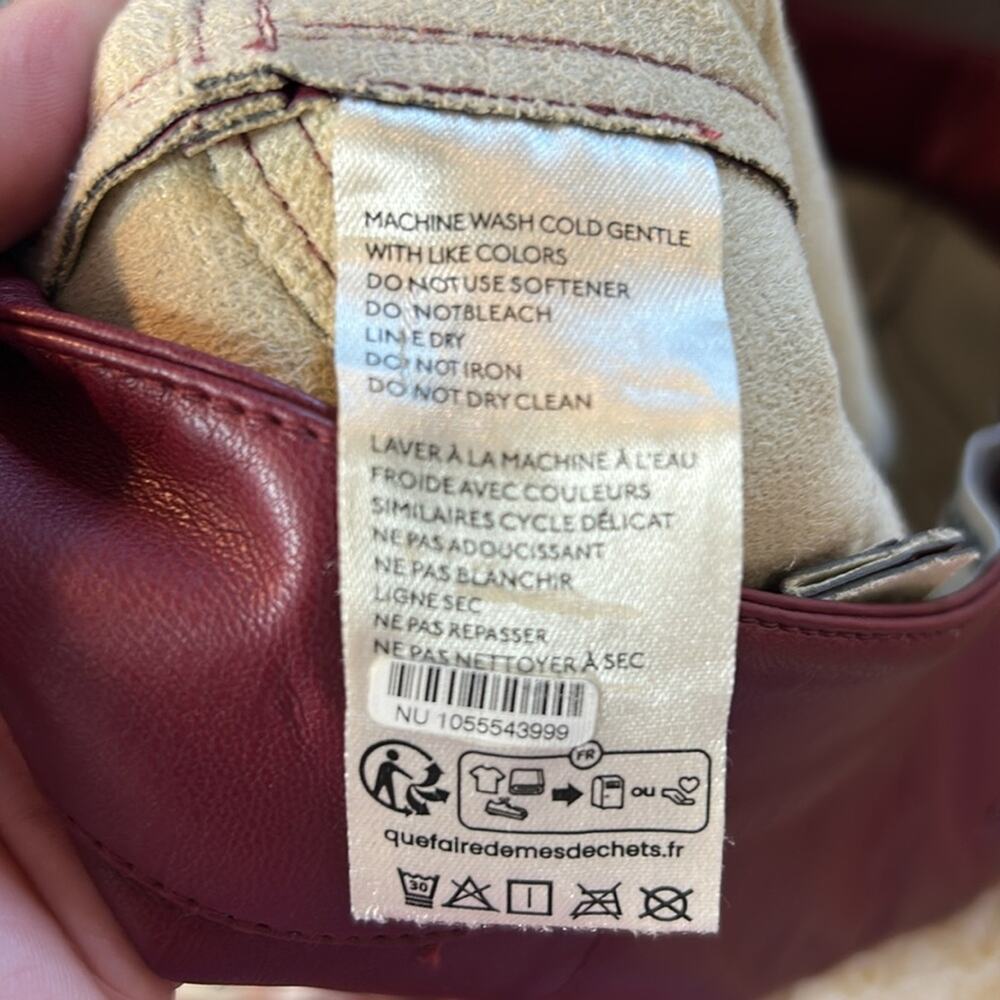 Free People We The Free Uptown burgundy faux bootcut leather pants - Picture 8 of 11